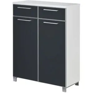 Höffner Schuhschrank  Duna ¦ grau ¦ Maße (cm): B: 84 H: 108 T: 37.0