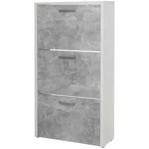 Höffner Schuhschrank  Anfo ¦ grau ¦ Maße (cm): B: 61 H: 115 T: 25.0