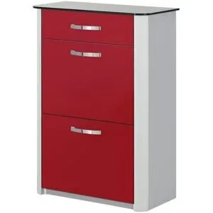 Höffner Schuhschrank  Juno ¦ rot ¦ Maße (cm): B: 71 H: 97 T: 35.0