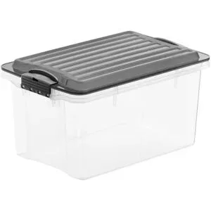 Rotho Aufbewahrungsbox   ¦ schwarz ¦ Polypropylen ¦ Maße (cm): B: 18,5 H: 15