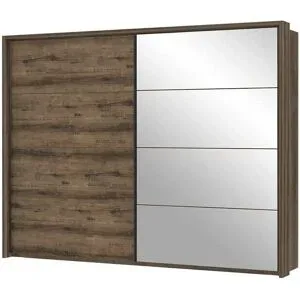 Höffner Schwebetürenschrank  Jedburgh ¦ holzfarben ¦ Maße (cm): B: 280,6 H: 215,1 T: