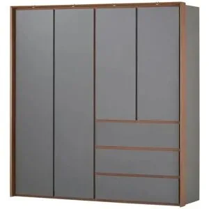 Playboy Kleiderschrank  Victoria ¦ grau ¦ Maße (cm): B: 200 H: 212 T: 67.0