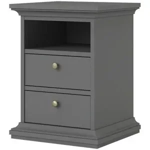 Höffner Nachttisch  Chester ¦ grau ¦ Maße (cm): B: 44 H: 59 T: 40.0