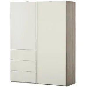 Höffner Schwebetürenschrank  2-türig  Mitta ¦ beige ¦ Maße (cm): B: 165 H: 217 T: 67.0