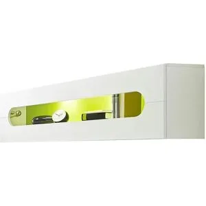 Höffner Hängeregal mit Klappe  Maddox ¦ weiß ¦ Maße (cm): B: 180 H: 45 T: 30.0