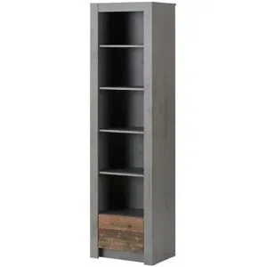 Höffner Standregal  Quebec ¦ grau ¦ Maße (cm): B: 54 H: 195,5 T: 39.0