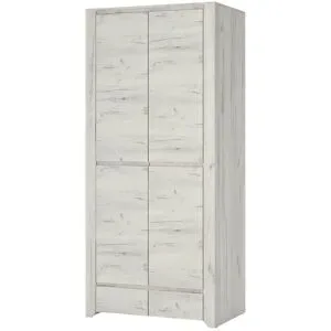 Höffner Kleiderschrank  Angel ¦ weiß ¦ Maße (cm): B: 84 H: 190,5 T: 58.2