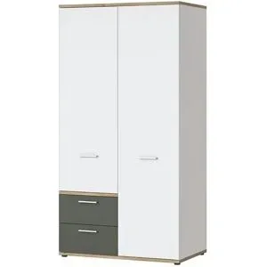 Höffner Kleiderschrank  Twenty ¦ weiß ¦ Maße (cm): B: 100 H: 196 T: 60.0