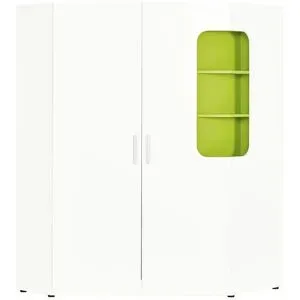 Höffner Eckschrank  Maddox ¦ weiß ¦ Maße (cm): B: 150 H: 210 T: 128.0