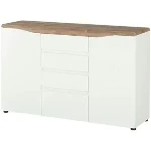Höffner Kommode  Tango ¦ weiß ¦ Maße (cm): B: 140 H: 88 T: 40.0