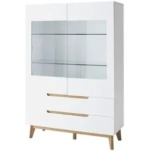 Höffner Vitrine  Casoria ¦ weiß ¦ Maße (cm): B: 107 H: 158 T: 40.0