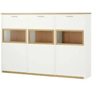 Wohnwert Highboard  Libro Plus ¦ weiß ¦ Maße (cm): B: 221 H: 148 T: 41.0