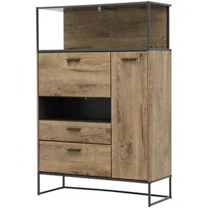uno Highboard  New York ¦ holzfarben ¦ Maße (cm): B: 99 H: 151 T: 38.0