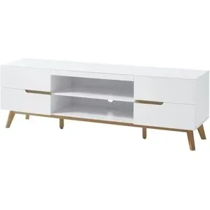 Höffner TV-Lowboard  Casoria ¦ weiß ¦ Maße (cm): B: 169 H: 56 T: 41.0