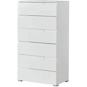 Höffner Kommode  Palermo ¦ weiß ¦ Maße (cm): B: 65 H: 119 T: 40.0