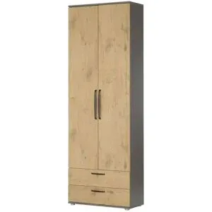 Höffner Garderobenschrank  Paris ¦ grau ¦ Maße (cm): B: 80,6 H: 233 T: 36.0