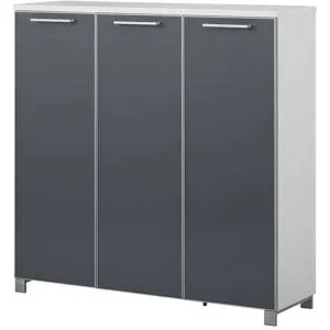 Höffner Schuhkommode  Duna ¦ grau ¦ Maße (cm): B: 126 H: 126 T: 37.0