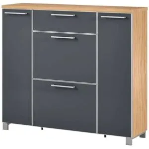 Höffner Schuhschrank  Duna ¦ grau ¦ Maße (cm): B: 121 H: 108 T: 31.0