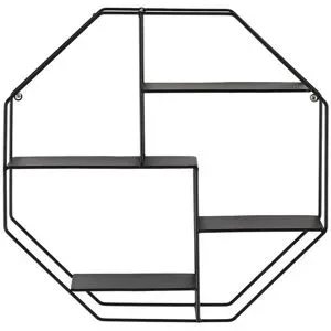 Höffner Wandregal   ¦ schwarz ¦ Maße (cm): B: 44 H: 44 T: 11.0