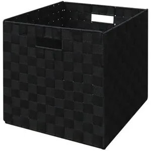 Höffner Aufbewahrungskorb  Zenit ¦ schwarz ¦ Kunststoff ¦ Maße (cm): B: 30 H: 30 T: 30.0
