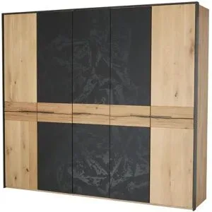 Höffner Drehtürenschrank  5-türig  Kava ¦ holzfarben ¦ Maße (cm): B: 251,8 H: 223,8 T: