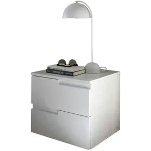 Höffner Nachtkommode  Spalding ¦ weiß ¦ Maße (cm): B: 46 H: 42,3 T: 40.2
