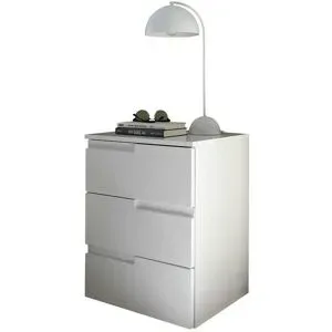 Höffner Nachtkommode  Spalding ¦ weiß ¦ Maße (cm): B: 46 H: 61,6 T: 40.2