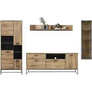 uno Wohnkombination  New York ¦ holzfarben ¦ Maße (cm): B: 310 H: 196 T: 48.0