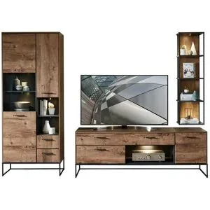 uno Wohnkombination  New York ¦ holzfarben ¦ Maße (cm): B: 309 H: 196 T: 48.0