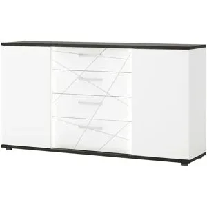 Höffner Sideboard  Venedig ¦ weiß ¦ Maße (cm): B: 161 H: 87 T: 40.0