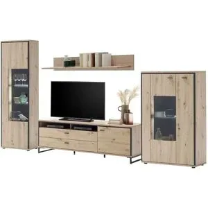 uno Wohnkombination  Argon ¦ holzfarben ¦ Maße (cm): B: 339 H: 210 T: 50.0