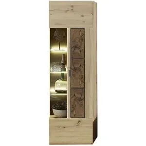 uno Hängevitrine  Madera II ¦ holzfarben ¦ Maße (cm): B: 52 H: 169 T: 37.0
