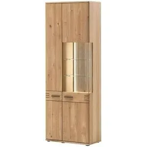 Woodford Kombi-Vitrine  Monta ¦ holzfarben ¦ Maße (cm): B: 75 H: 208 T: 37.0