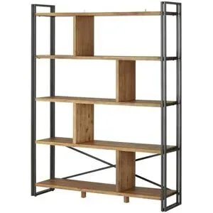 Höffner Bücherregal Aus massivem Akazienholz Detroit ¦ holzfarben ¦ Maße (cm): B: 151 H: