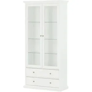 Höffner Vitrine  Chester ¦ weiß ¦ Maße (cm): B: 96,2 H: 200,8 T: 41.6