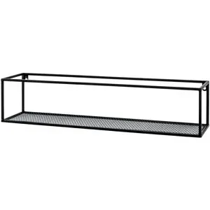 Höffner Wandregal  Porcini ¦ schwarz ¦ Maße (cm): B: 70 H: 16 T: 16.0
