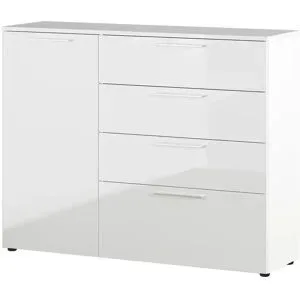 uno Sideboard  Glossy ¦ weiß ¦ Maße (cm): B: 135 H: 107 T: 40.0
