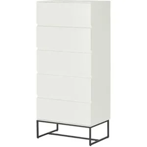 Höffner Hochkommode  Casano ¦ weiß ¦ Maße (cm): B: 60 H: 133 T: 40.0
