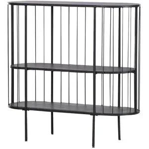 Höffner Regal  Giulio ¦ schwarz ¦ Maße (cm): B: 95 H: 90 T: 35.0