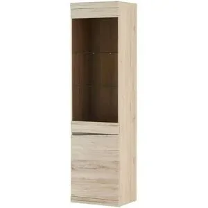 Höffner Vitrine  Turino ¦ holzfarben ¦ Maße (cm): B: 54 H: 196 T: 40.0