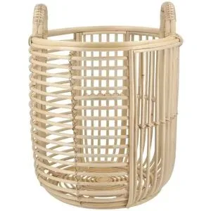Höffner Aufbewahrungskorb   ¦ braun ¦ Rattan ¦ Maße (cm): H: 52  Ø: 40