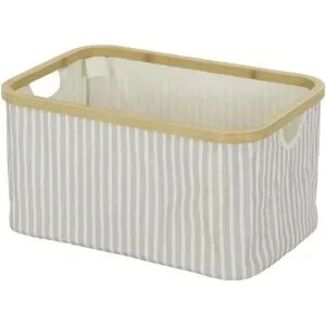 HOME STORY Aufbewahrungskorb   ¦ creme ¦ Bambus,Polyester,Baumwolle ¦ Maße (cm):