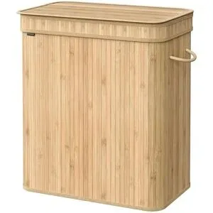 Höffner Wäschebox   ¦ holzfarben ¦ Bambus,Polyester,Metall ¦ Maße (cm): B: 54,5 H: 61