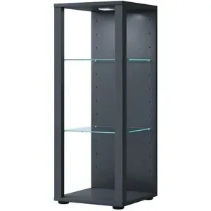Höffner Vitrine  Glasol ¦ grau ¦ Maße (cm): B: 35 H: 90