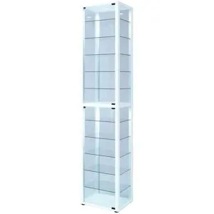 Höffner Vitrine  Kavisa ¦ weiß ¦ Maße (cm): B: 50 H: 227 T: 30.0
