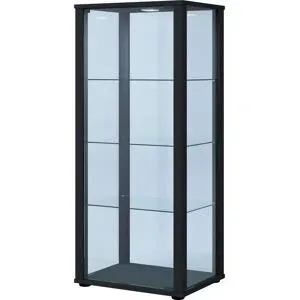 Höffner Vitrine  Kavisa ¦ schwarz ¦ Maße (cm): B: 50 H: 114,5 T: 38.0