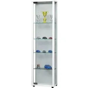 Höffner Vitrine  Edana ¦ weiß ¦ Maße (cm): B: 33 H: 113 T: 18.0