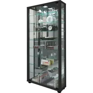Höffner Vitrine  Lumo ¦ schwarz ¦ Maße (cm): B: 59 H: 114,8 T: 18.0