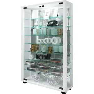 Höffner Vitrine  Lumo ¦ weiß ¦ Maße (cm): B: 59 H: 91,3 T: 18.0