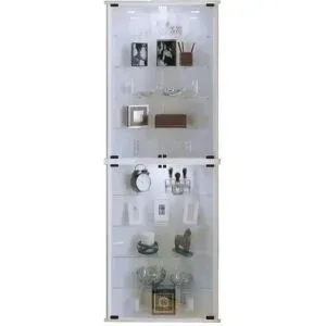 Höffner Eckvitrine  Vecko ¦ weiß ¦ Maße (cm): B: 67,5 H: 176 T: 23.0
